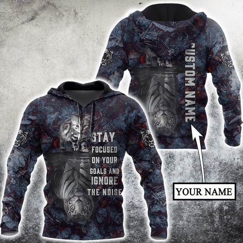 Personalized Name Cat Mirror Tiger All Over Printed Unisex Shirt