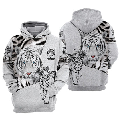 Personalized Name White Tiger 5 All Over Printed Unisex Shirt
