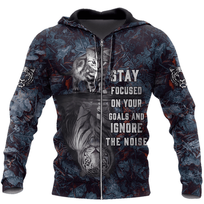 Personalized Name Cat Mirror Tiger All Over Printed Unisex Shirt