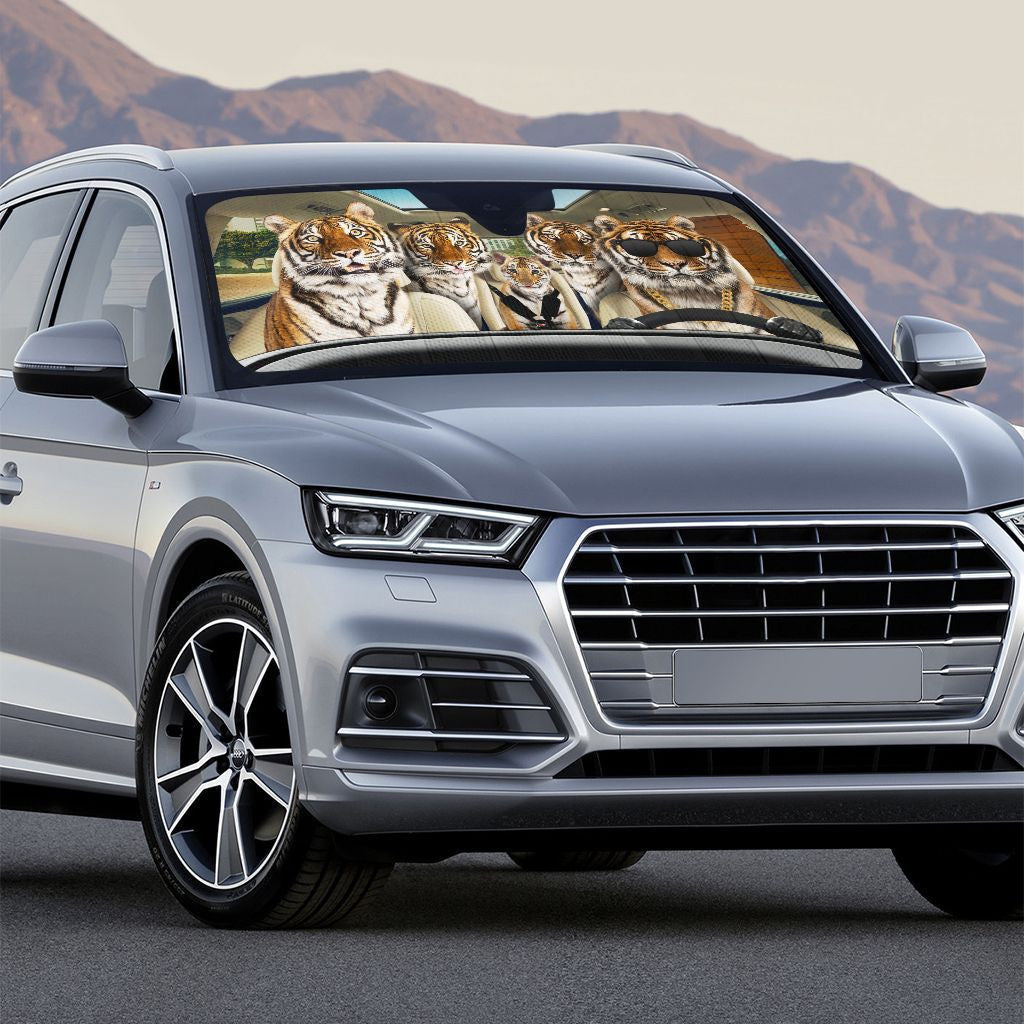 Tiger Family Auto Car Sunshade