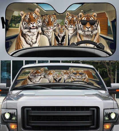 Tiger Family Auto Car Sunshade