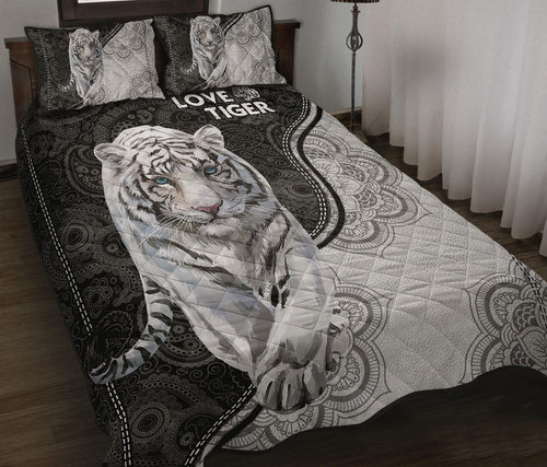 Mandala Love Tiger Quilt Bedding Set