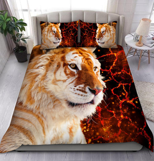 Golden Tiger Lava All Over Printed Bedding Set