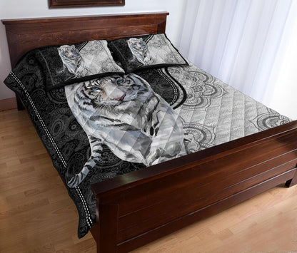 Mandala Love Tiger Quilt Bedding Set
