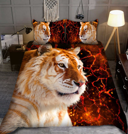 Golden Tiger Lava All Over Printed Bedding Set