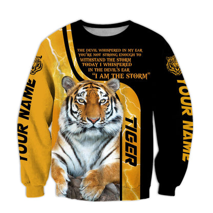 Personalized Name Tiger I'm The Storm All Over Printed Unisex Shirt