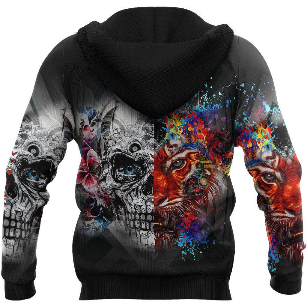 Tiger Skull Art All Over Printed Unisex Shirt