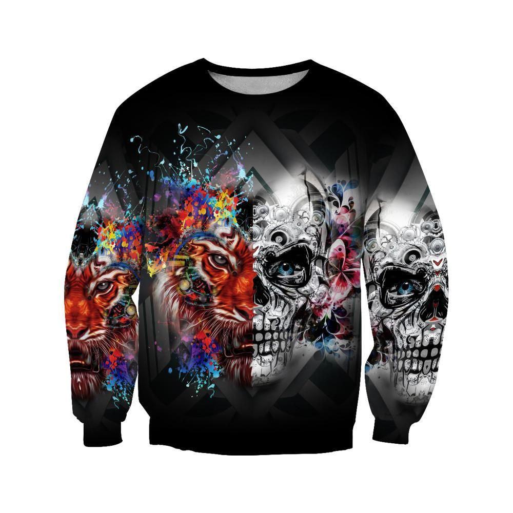 Tiger Skull Art All Over Printed Unisex Shirt