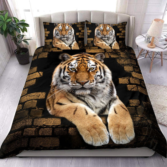 Cool Tiger Wall All Over Printed Bedding Set