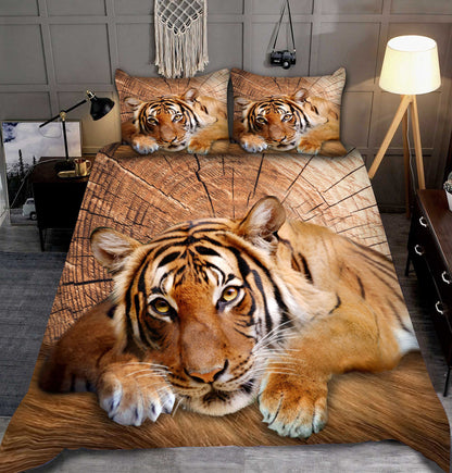 Beautiful Tiger Lie All Over Printed Bedding Set