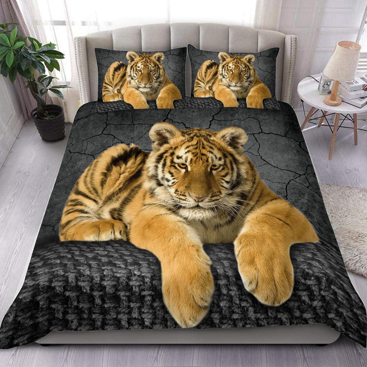 Cool Tiger Love All Over Printed Bedding Set
