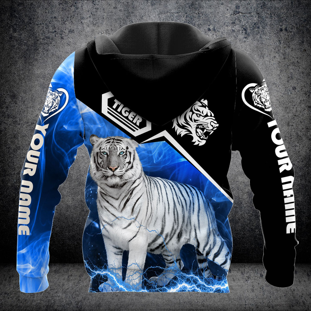Personalized Name White Tiger All Over Printed Unisex Shirt