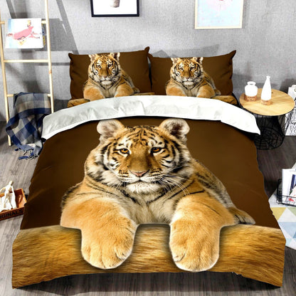 Cute Tiger Cub All Over Printed Bedding Set