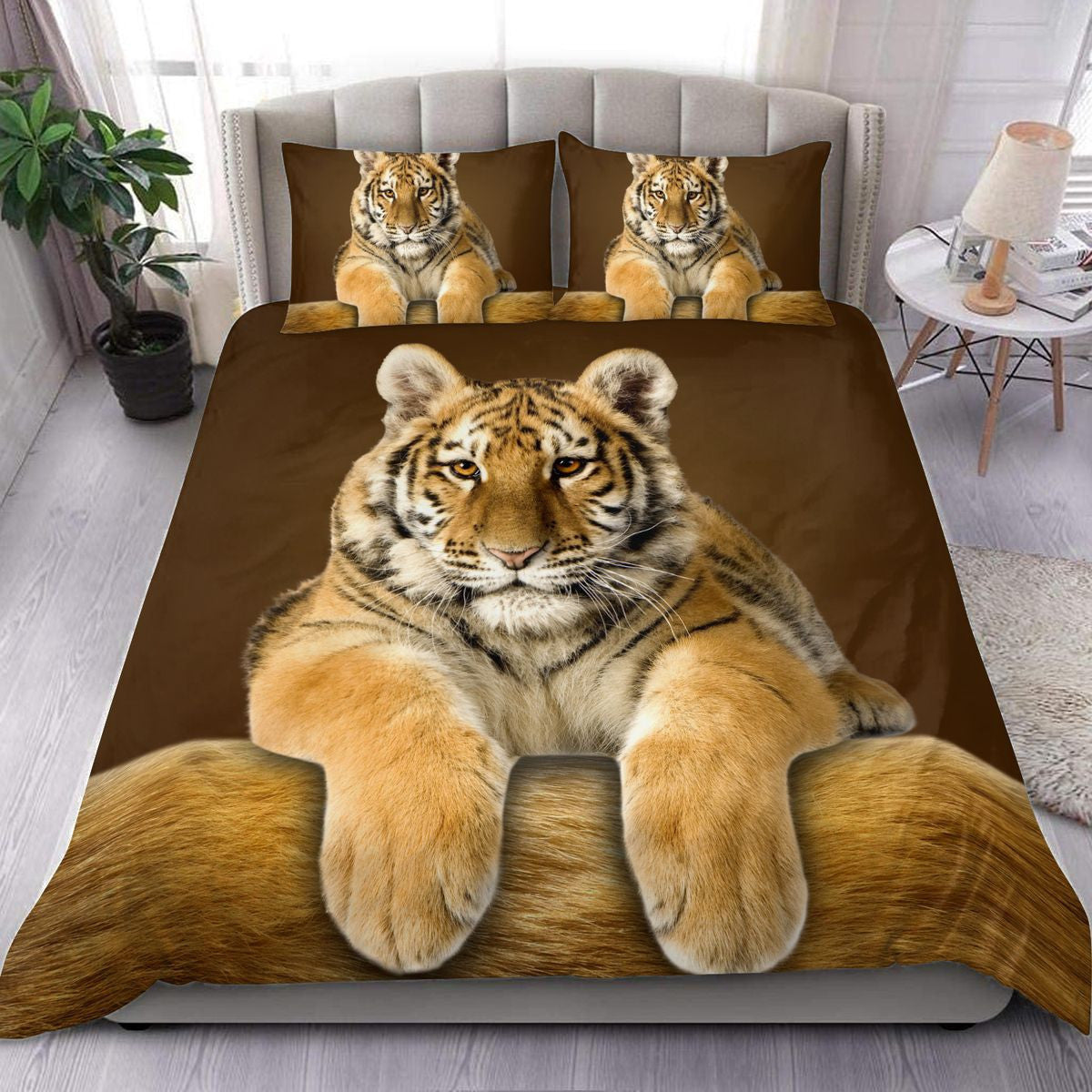 Cute Tiger Cub All Over Printed Bedding Set