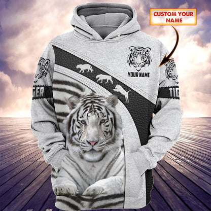 Personalized Name White Tiger 3 All Over Printed Unisex Shirt Q061008