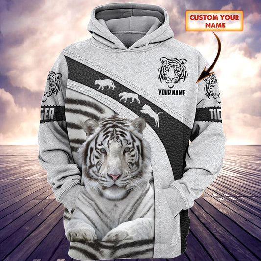 Personalized Name White Tiger 3 All Over Printed Unisex Shirt Q061008