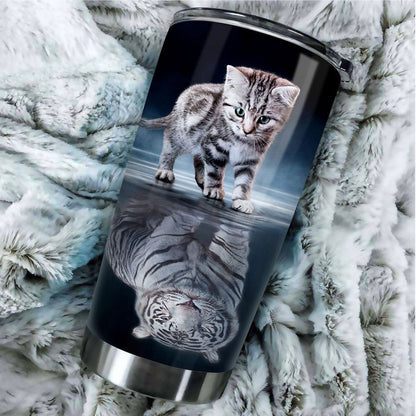Cat Mirror Tiger Tumbler 20oz 30oz Cup