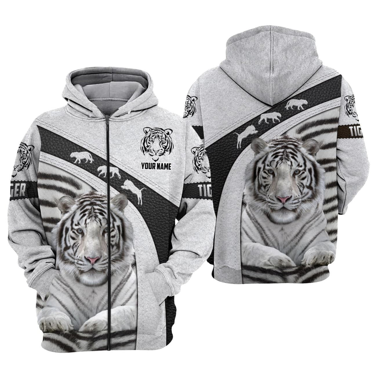 Personalized Name White Tiger 3 All Over Printed Unisex Shirt Q061008