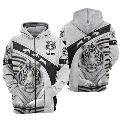 Personalized Name White Tiger 3 All Over Printed Unisex Shirt Q061008