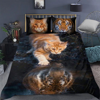 Cat mirror Tiger All Over Printed Bedding Set