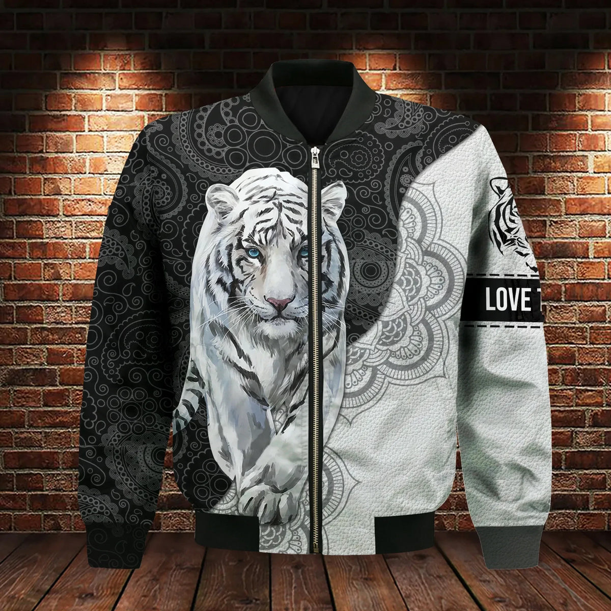 White Tiger Mandala Unisex Shirt