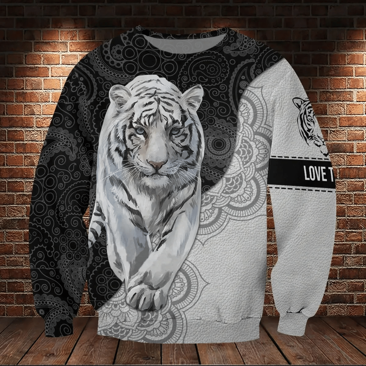 White Tiger Mandala Unisex Shirt