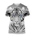 White Tiger Face All Over Printed Unisex Shirt