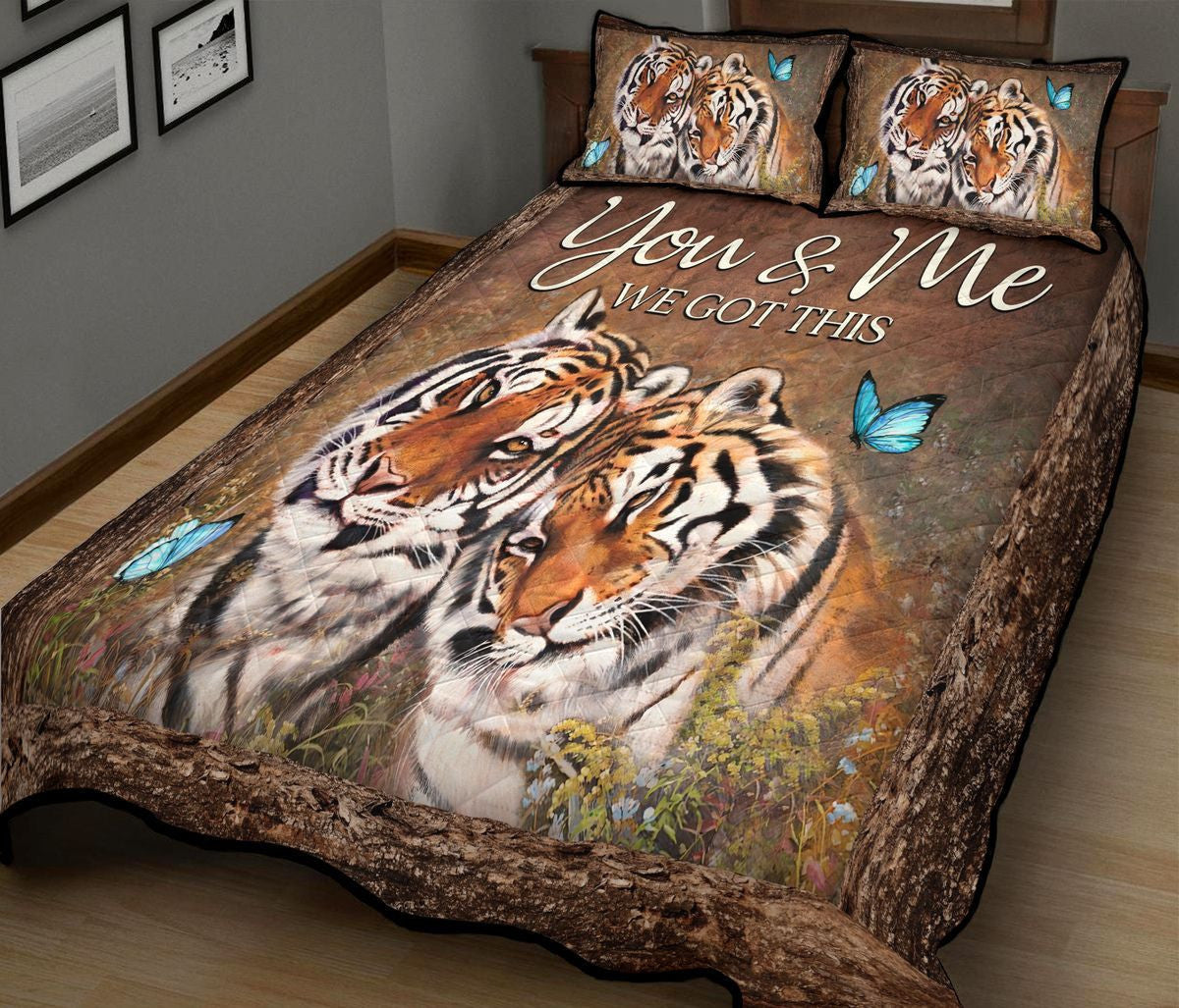 Couple Tiger Q2 Quilt Bedding Set