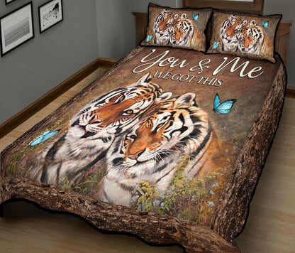 Couple Tiger Q2 Quilt Bedding Set