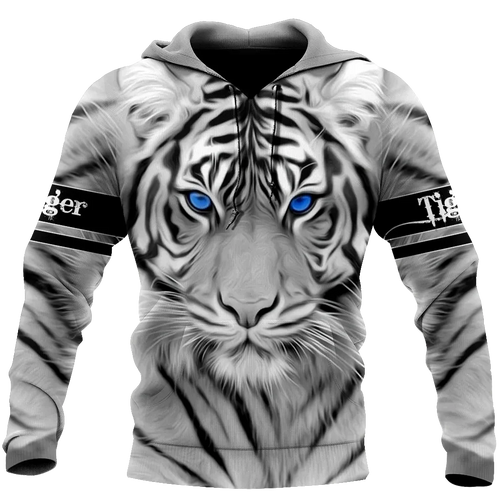 White Tiger Face All Over Printed Unisex Shirt