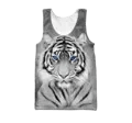 White Tiger Face All Over Printed Unisex Shirt