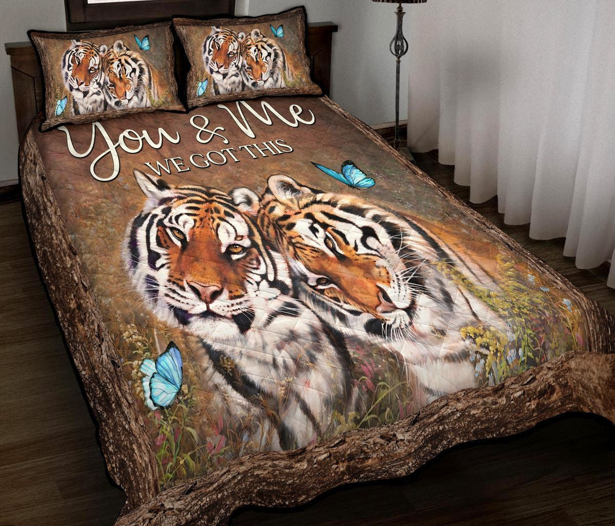 Couple Tiger Q2 Quilt Bedding Set