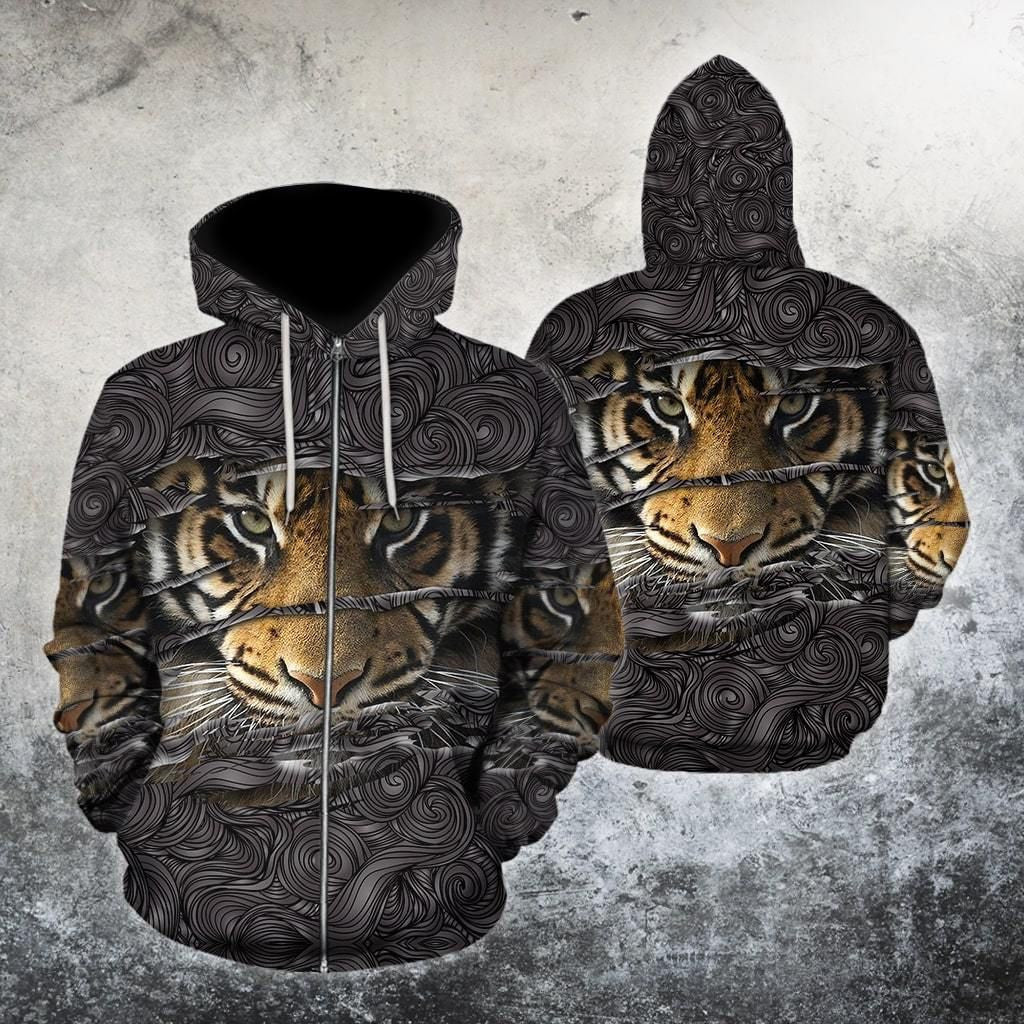 Powerful Tiger Eyes All Over Printed Unisex Shirt