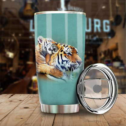 Personalized Name Tiger Dad Tumbler 20oz 30oz Cup