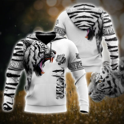 White Tiger Skin All Over Printed Unisex Shirt