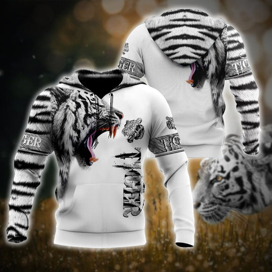 White Tiger Skin All Over Printed Unisex Shirt