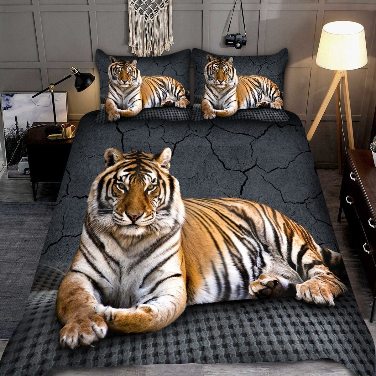 Tiger Love Q2 All Over Printed Bedding Set