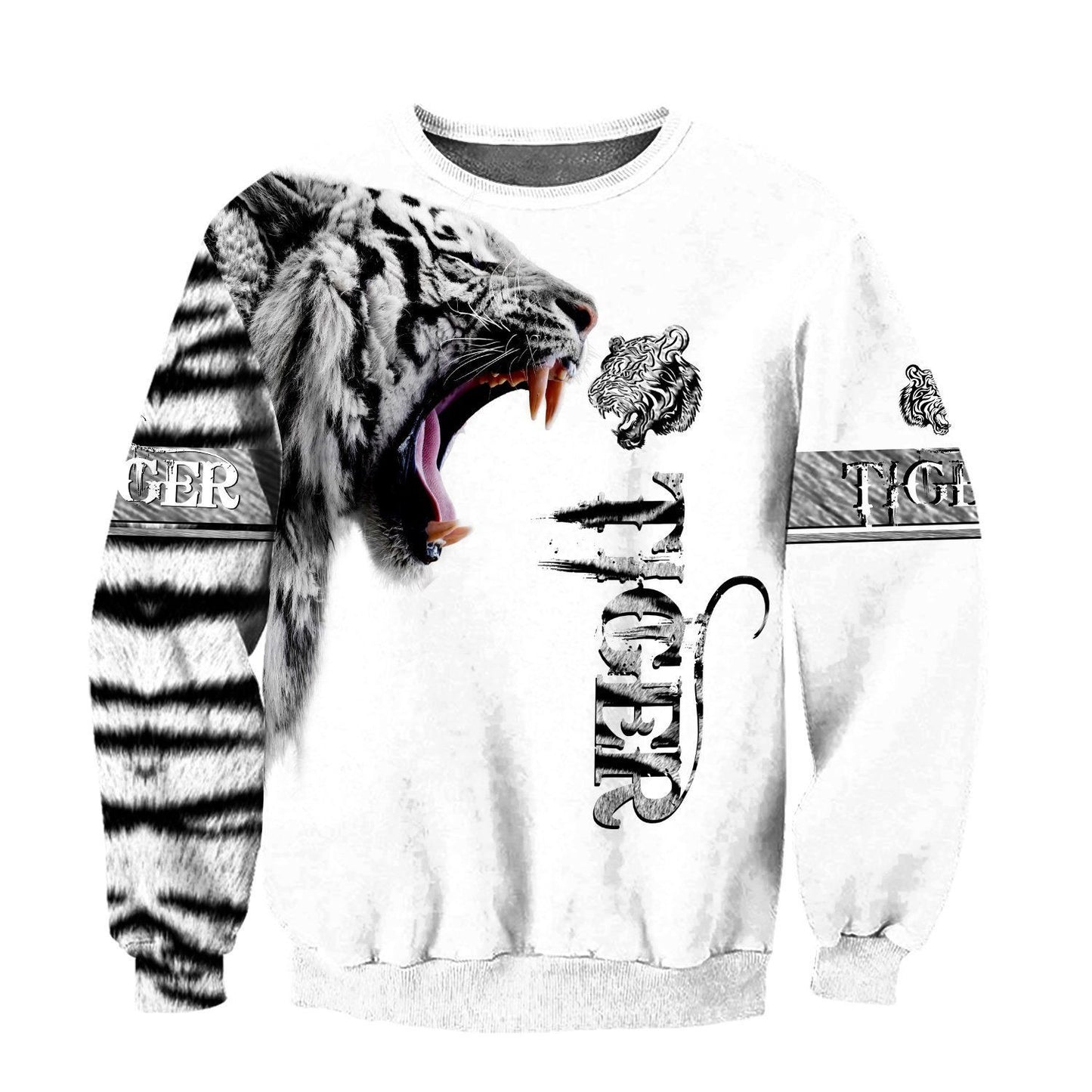 White Tiger Skin All Over Printed Unisex Shirt