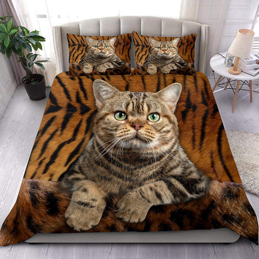 Cute cat Tiger Pattern Bedding Set