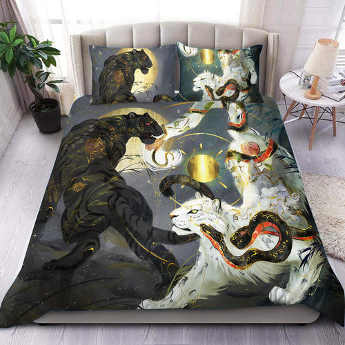 Two Tiger Art All Over Printed Bedding Set