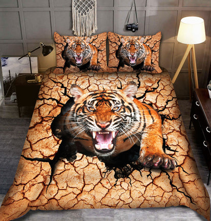 Tiger Angry Art All Over Printed Bedding Set