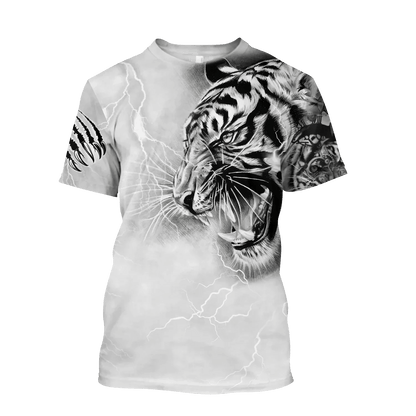 Tiger Tattoo Lightning All Over Printed Unisex Shirt