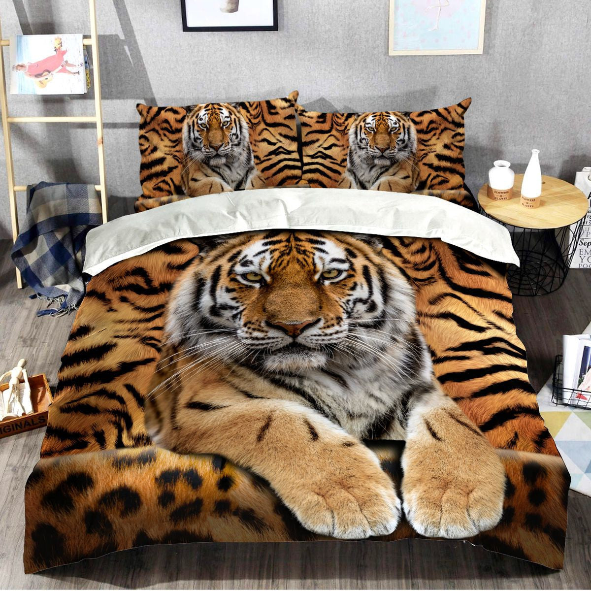 Cool Tiger All Over Printed Bedding Set Q080904