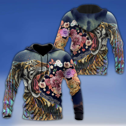 Custom Name Tiger Art All Over Printed Unisex Shirt