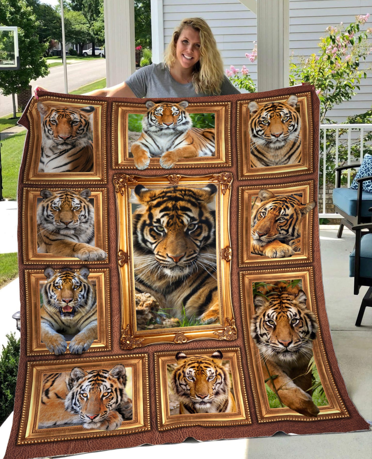 Tiger Q2 3D Fleece Blanket