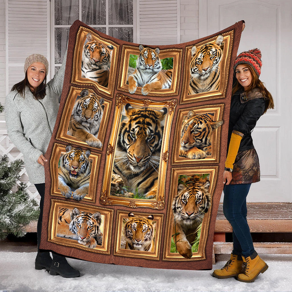 Tiger Q2 3D Fleece Blanket
