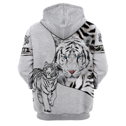 Personalized Name White Tiger 5 All Over Printed Unisex Shirt