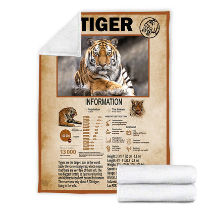 Tiger Knowledge Fleece Blanket