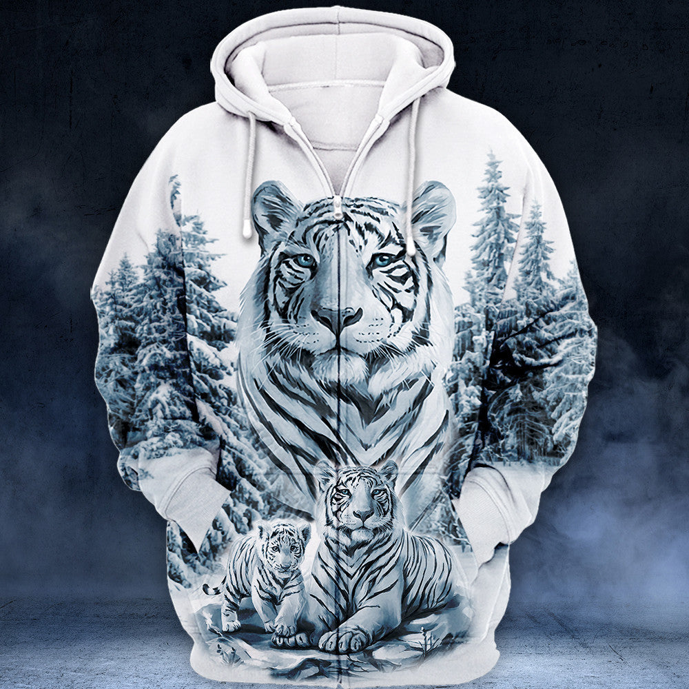Tiger Winter Art All Over Printed Unisex Shirt - Hoodie