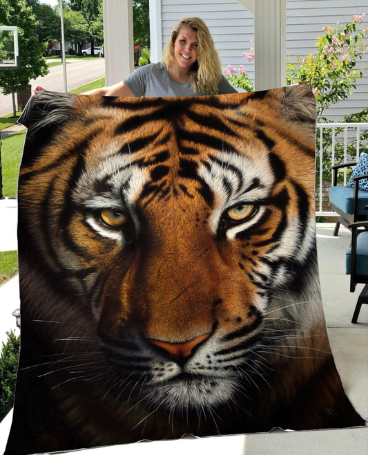 Tiger Predator Fleece Blanket